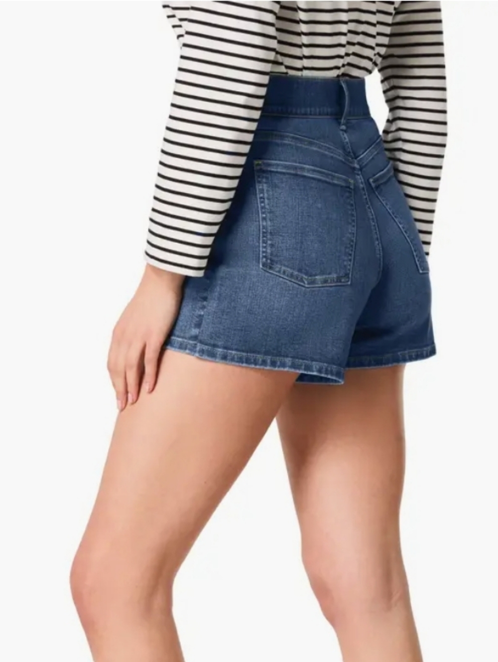 Spanx Vintage Womens Indigo High-Rise Pull-On Shaping Jean Shorts Size Small 4-6 - Picture 5 of 16